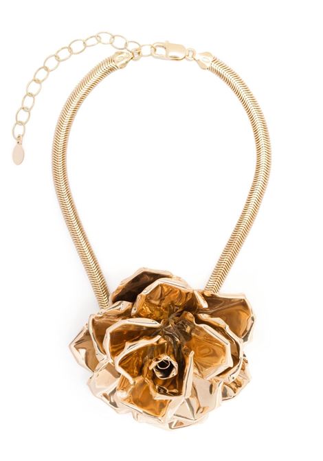 Gold sculptured rose choker Magda butrym - women